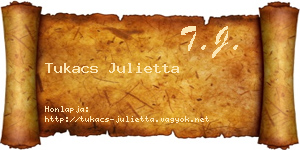 Tukacs Julietta névjegykártya